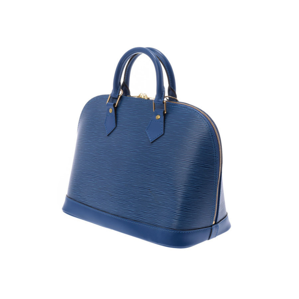 Louis Vuitton Blue Alma Handbag Leather Epi
